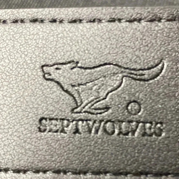 SEPTWOLVES MENS BLACK BELT SIZE 46” VERY GOOD CLEAN CONDITION - Picture 7 of 8